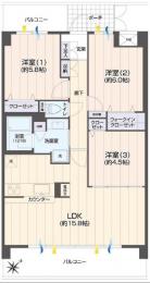 パークサイドシティ船橋　408号室　《火災保険料弊社負担＆御引越などで使用頂ける現金3万円》