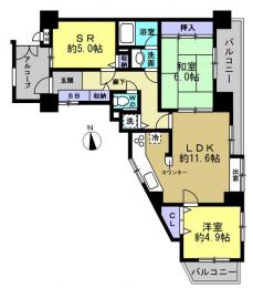 セザール亀有親水公園　305号室　《火災保険料弊社負担＆御引越などで使用頂ける現金10万円》