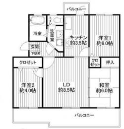 稲毛海岸三丁目団地参号棟　501号室　《火災保険料弊社負担＆御引越などで使用頂ける現金3万円》