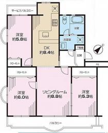 西二和グリーンハイツ9-4号棟　304号室　《火災保険料弊社負担＆御引越などで使用頂ける現金3万円》