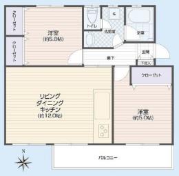 高洲二丁目住宅第六-七号棟　206号室　《火災保険料弊社負担＆御引越などで使用頂ける現金3万円》