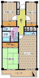 はざま台サンハイツ2号棟　902号室　《火災保険料弊社負担＆御引越などで使用頂ける現金3万円》